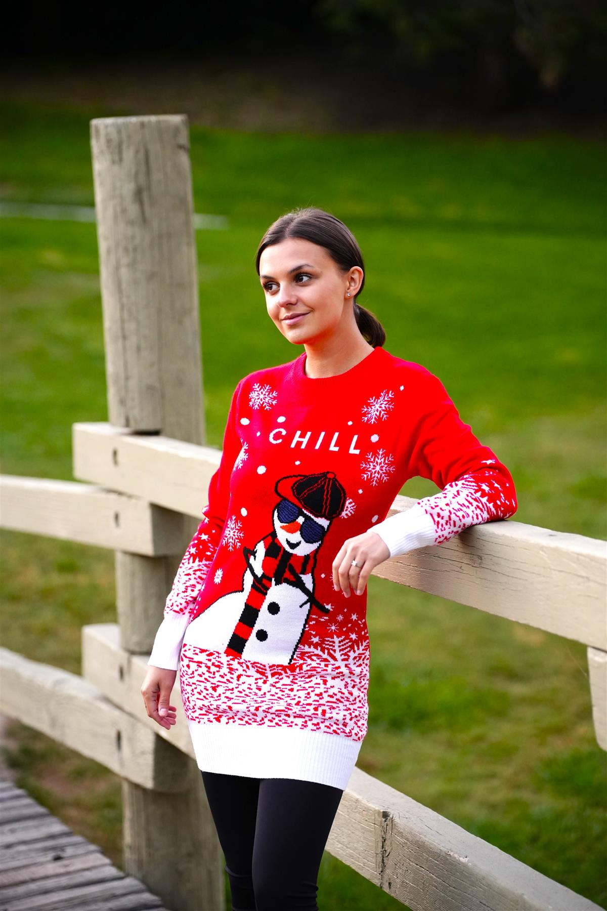 SOCAL LOOK Ugly Christmas Sweater Dress for Women, Funny Holiday Pullover, Festive Xmas Fun Winter Sweaters, Christmas Gift