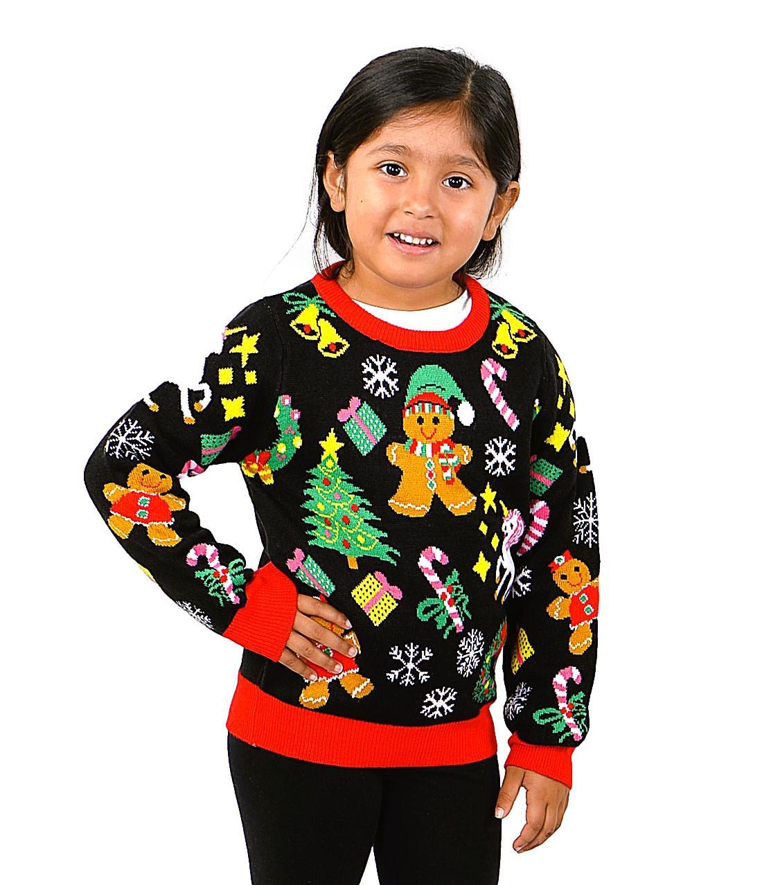 SOCAL LOOK Kids Ugly Christmas Sweater - Tacky Cute Holiday Pullover for Boys & Girls, Unisex Funny Xmas Sweater for Children