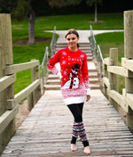 SOCAL LOOK Ugly Christmas Sweater Dress for Women, Funny Holiday Pullover, Festive Xmas Fun Winter Sweaters, Christmas Gift