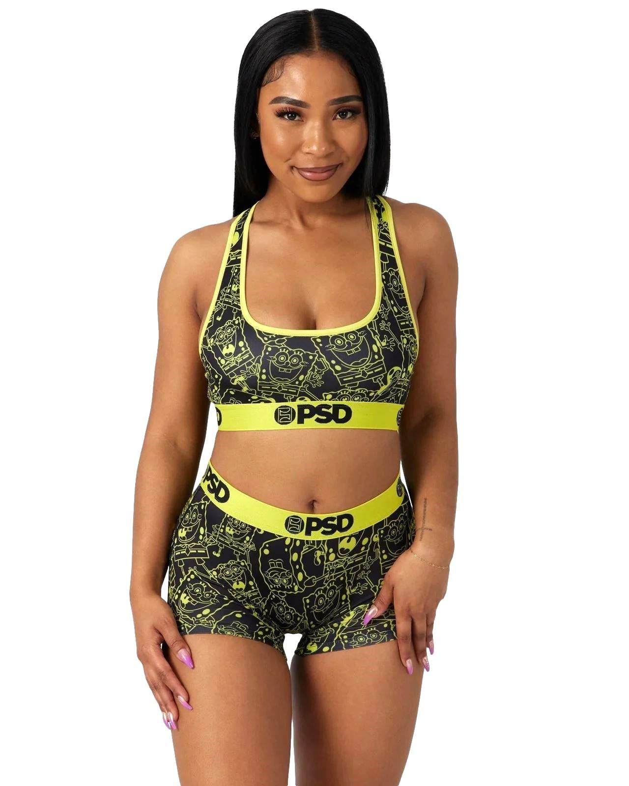 PSD Womens Sports Bra Spongebob Trip Multi