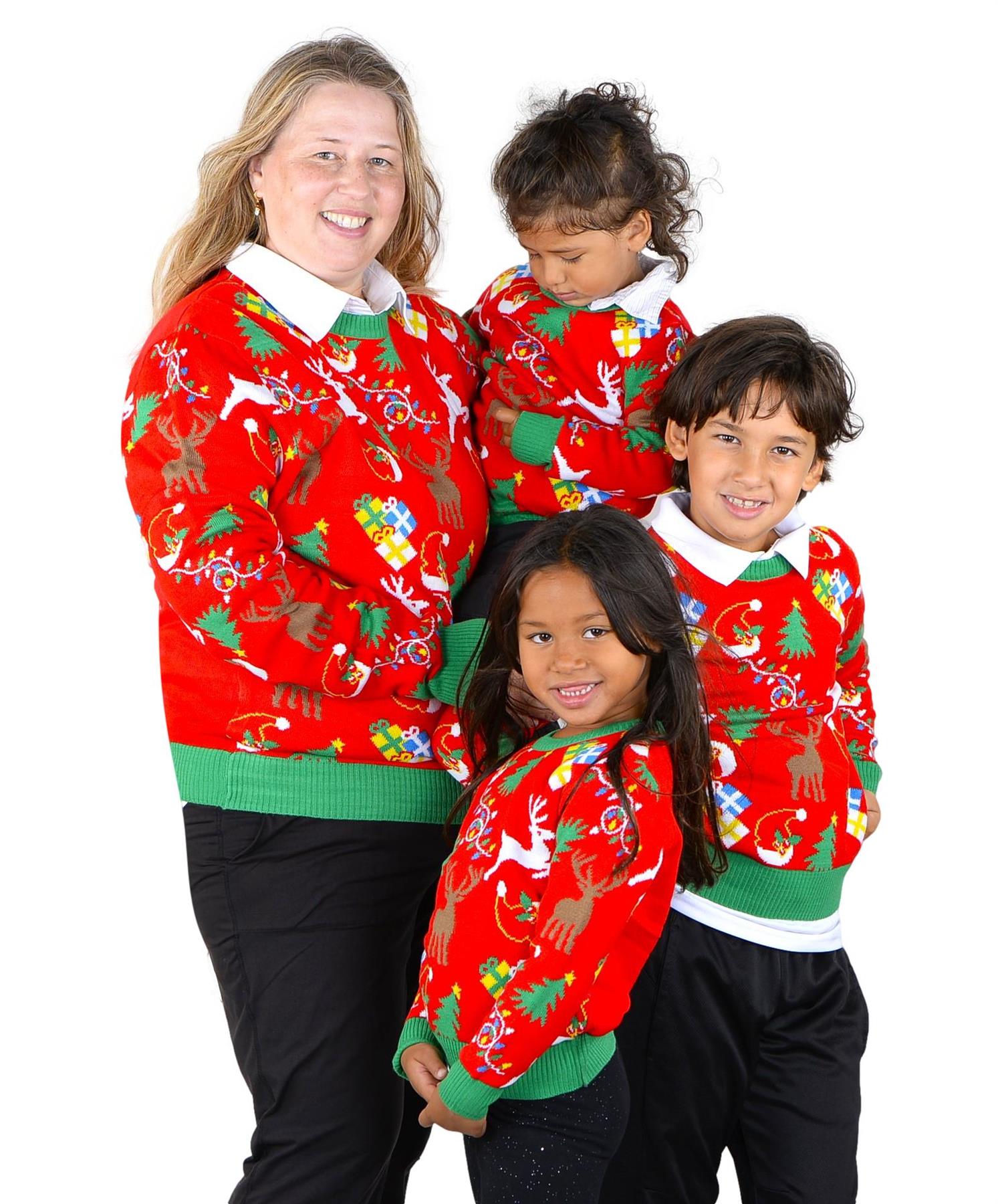 SOCAL LOOK Kids Ugly Christmas Sweater - Tacky Cute Holiday Pullover for Boys & Girls, Unisex Funny Xmas Sweater for Children