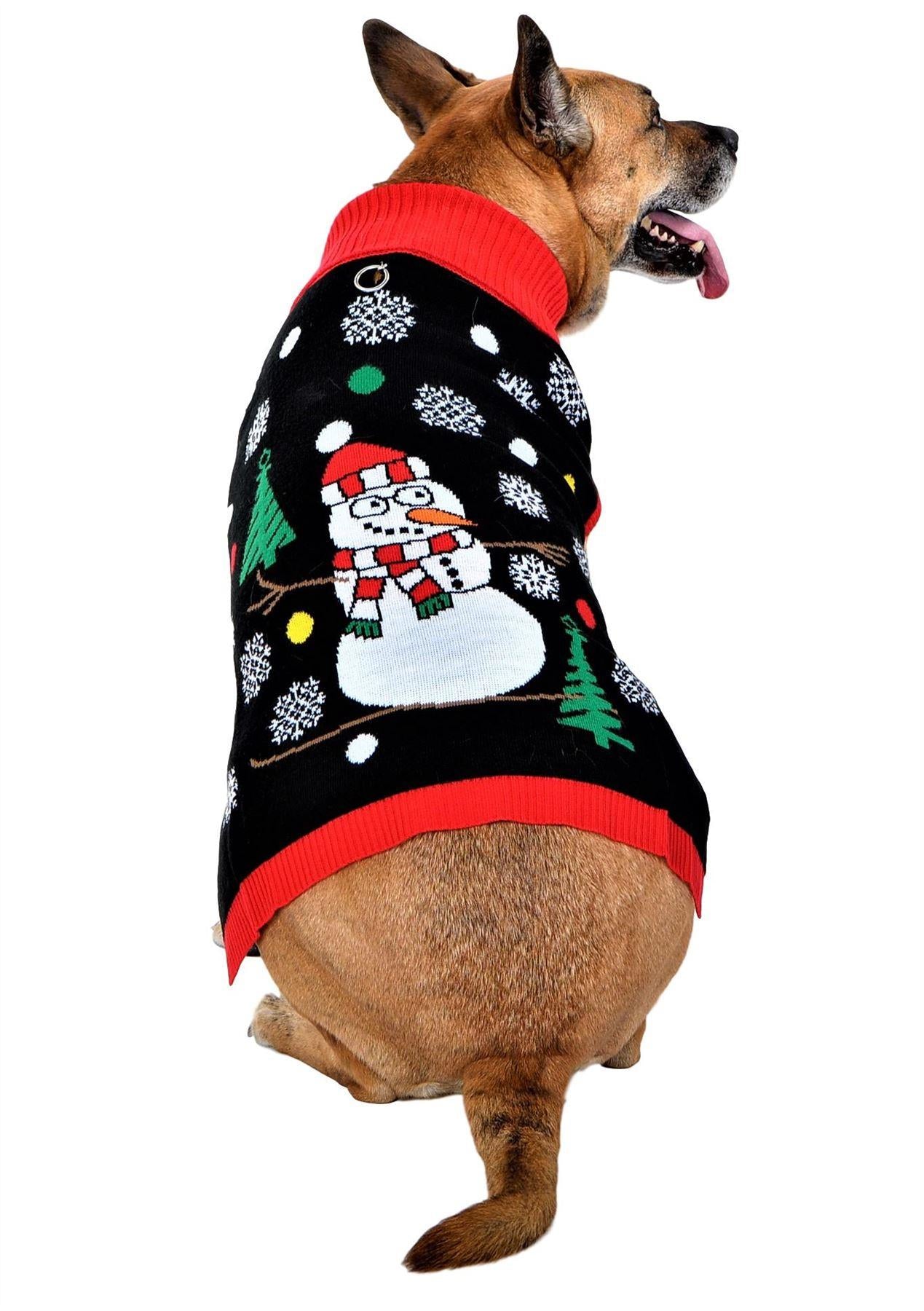 SOCAL LOOK Ugly Christmas Sweater for Dog - Cat Ugly Xmas Jumper with Leash Hole, Dog Pullover Winter Warm Pet Puppy Clothes Outfits