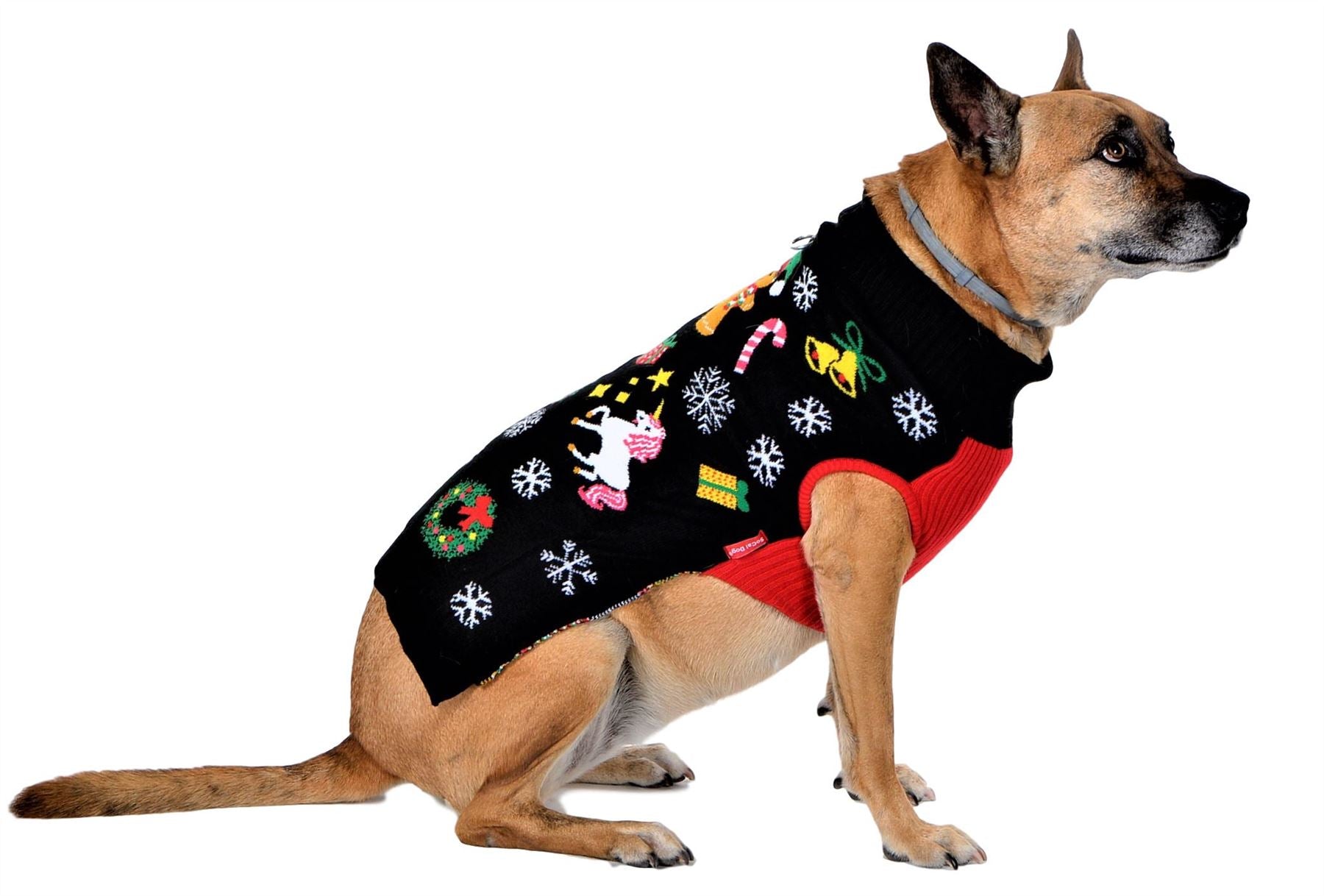 SOCAL LOOK Ugly Christmas Sweater for Dog - Cat Ugly Xmas Jumper with Leash Hole, Dog Pullover Winter Warm Pet Puppy Clothes Outfits