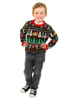 SOCAL LOOK Youth Festive Ugly Christmas Sweater, Cute Tacky Holiday Teens Pullover, Funny Xmas Sweater for Big Boys & Girls