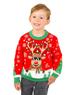 SOCAL LOOK Kids Ugly Christmas Sweater - Multicolor Long Sleeve Tacky Cute Holiday Pullover for Boys & Girls