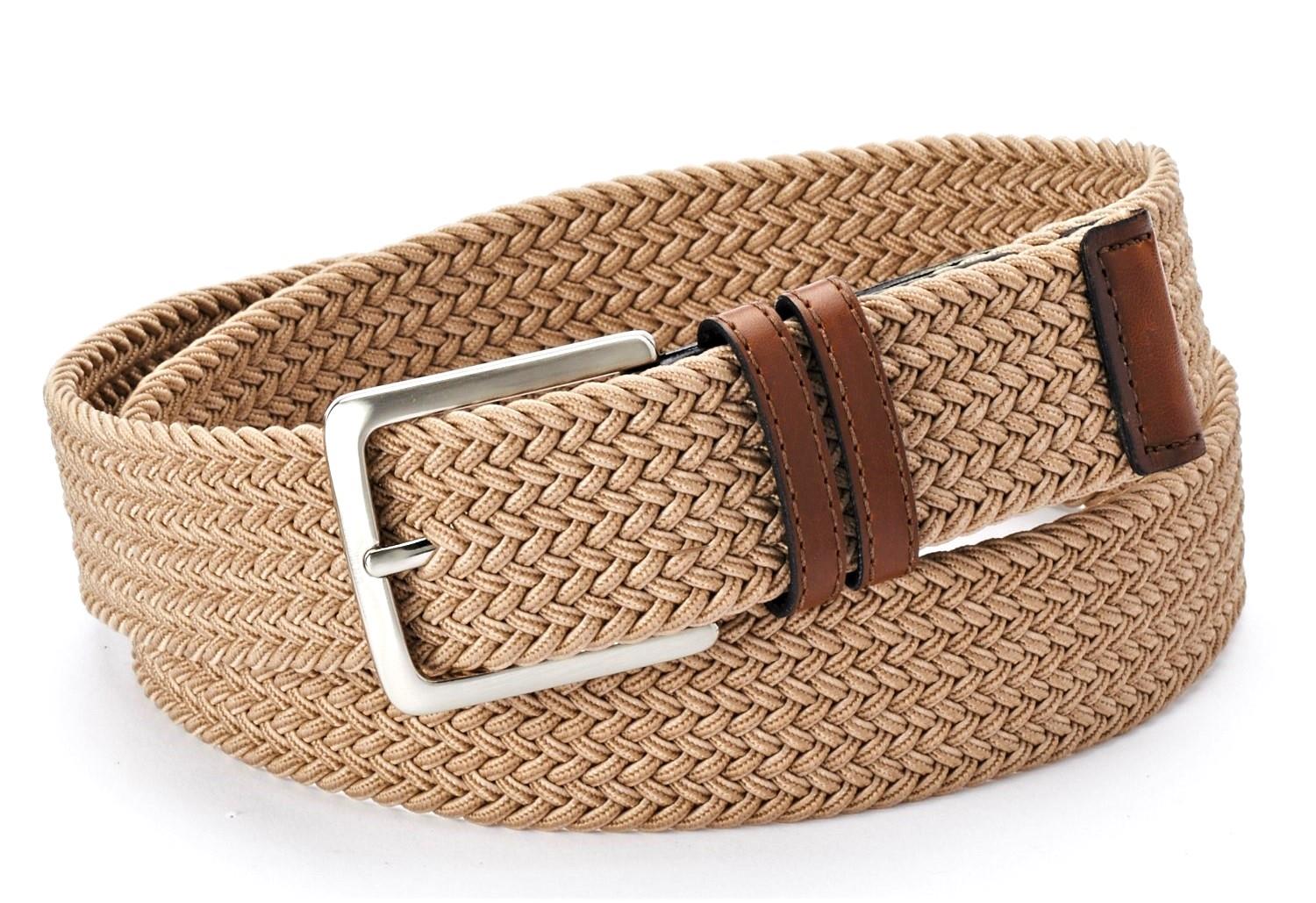 Dockers Men's 1.37 In (35MM) Stretch Fabric Braided Belt