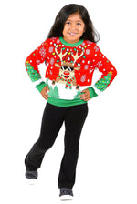 SOCAL LOOK Kids Ugly Christmas Sweater - Multicolor Long Sleeve Tacky Cute Holiday Pullover for Boys & Girls