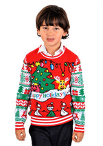 SOCAL LOOK Kids Ugly Christmas Sweater - Tacky Cute Holiday Pullover for Boys & Girls, Unisex Funny Xmas Sweater for Children