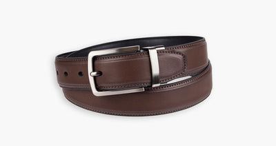 Dockers Men's 35MM Reversible Feather Edge Stretch Casual Belt Brown Black