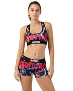 PSD Women Sports Bra Ghostface Hype- Racerback, Breathable Microfiber Fabric