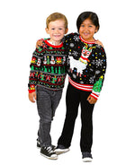 SOCAL LOOK Youth Festive Ugly Christmas Sweater, Cute Tacky Holiday Teens Pullover, Funny Xmas Sweater for Big Boys & Girls