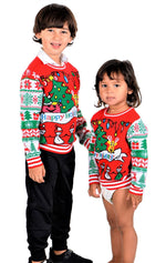 SOCAL LOOK Kids Ugly Christmas Sweater - Tacky Cute Holiday Pullover for Boys & Girls, Unisex Funny Xmas Sweater for Children