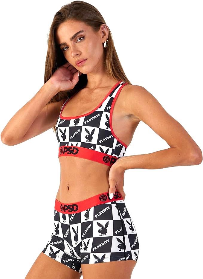 PSD Women's Playboy Checkers Boyshorts Multi