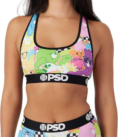 PSD Women's Care Bears Splash Sports Bra Multicolor