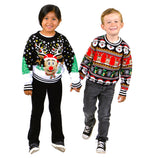 SOCAL LOOK Kids Ugly Christmas Sweater - Tacky Cute Holiday Pullover for Boys & Girls, Unisex Funny Xmas Sweater for Children