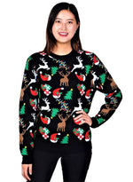 SOCAL LOOK Youth Festive Ugly Christmas Sweater, Cute Tacky Holiday Teens Pullover, Funny Xmas Sweater for Big Boys & Girls