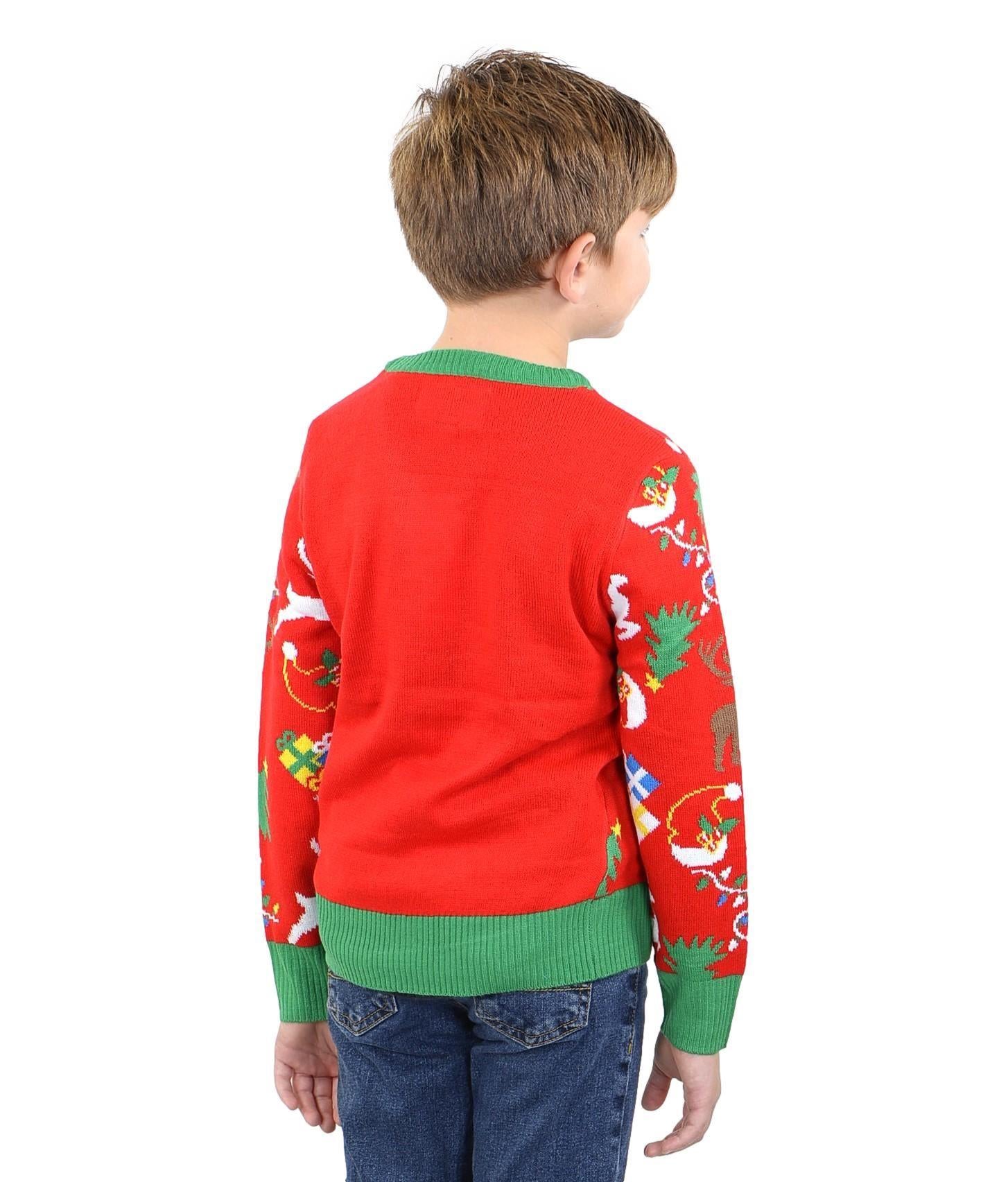 SOCAL LOOK Kids Ugly Christmas Sweater - Tacky Cute Holiday Pullover for Boys & Girls, Unisex Funny Xmas Sweater for Children