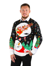 SOCAL LOOK Ugly Christmas Sweater for Men - Multicolor Festive Funny Cute Holiday Xmas Pullover