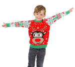 SOCAL LOOK Kids Ugly Christmas Sweater - Multicolor Long Sleeve Tacky Cute Holiday Pullover for Boys & Girls