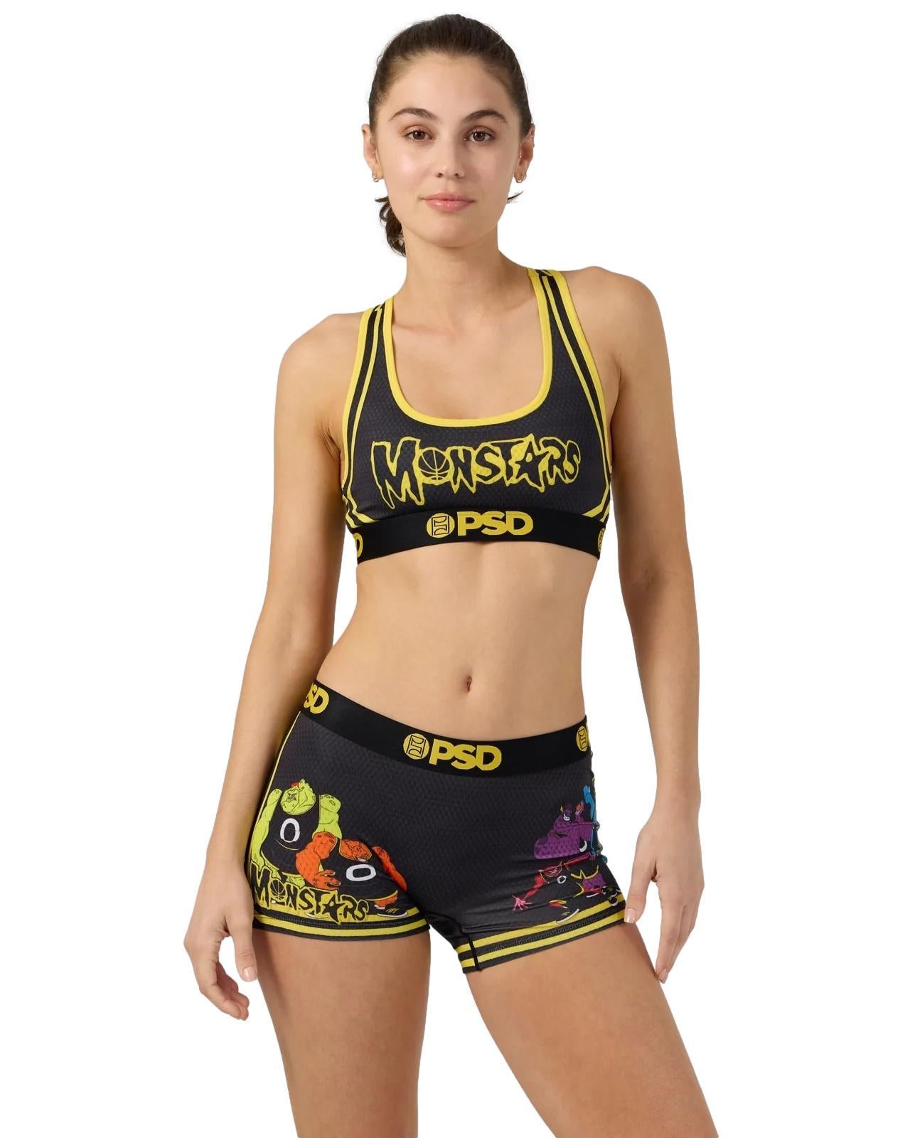 PSD Women Sports Bra Monstars Jersey- Racerback, Breathable Microfiber Fabric