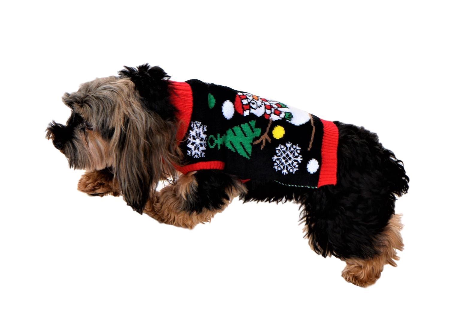 SOCAL LOOK Ugly Christmas Sweater for Dog - Cat Ugly Xmas Jumper with Leash Hole, Dog Pullover Winter Warm Pet Puppy Clothes Outfits