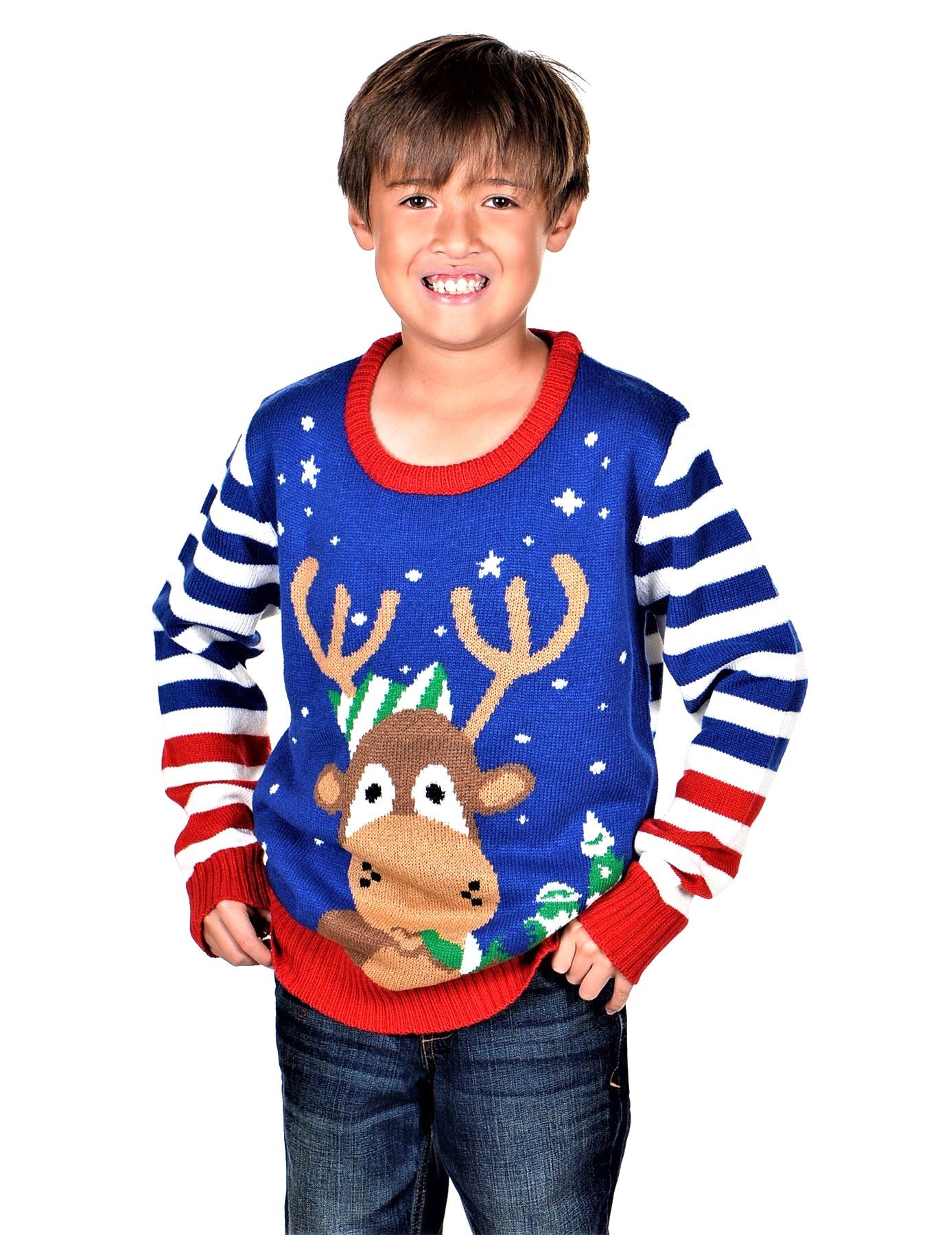 KESIS Kids Ugly Christmas Sweater - Tacky Cute Holiday Pullover for Boys & Girls, Unisex Funny Xmas Sweater for Children