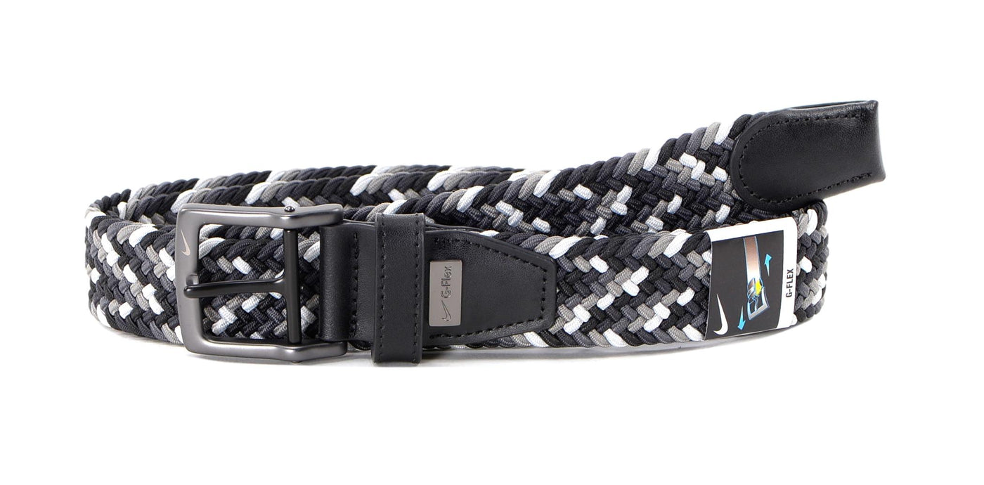 Nike, Accessories, Nike Mens Gflex Woven Stretch Golf Belt Gray Silver  Black New Tags Large 442