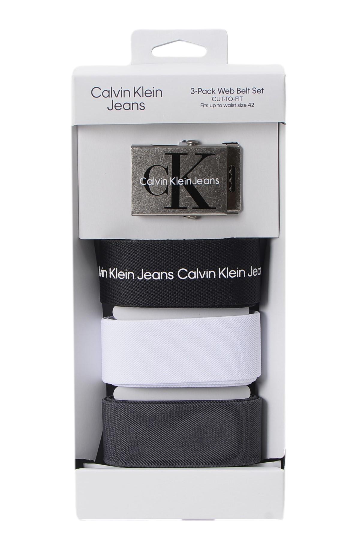 Casual Calvin Klein Military 3-Pack Adjustable Web Unisex Buckle 35mm