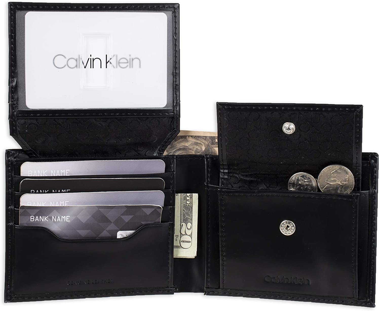 Calvin klein men's rfid blocking leather bifold wallet online