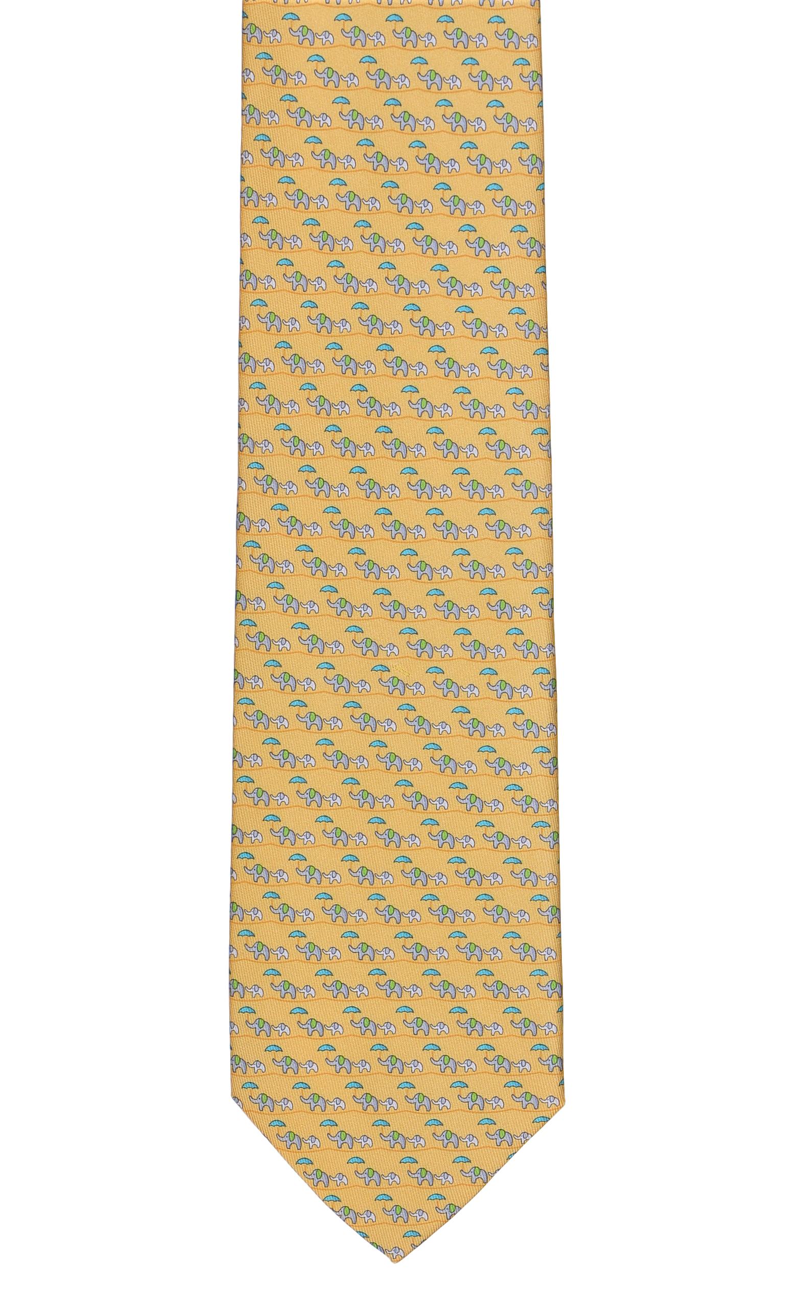 SALVATORE FERRAGAMO EUC Men’s Yellow Moon/Star/Planet hotsell Motif 100% Silk Tie